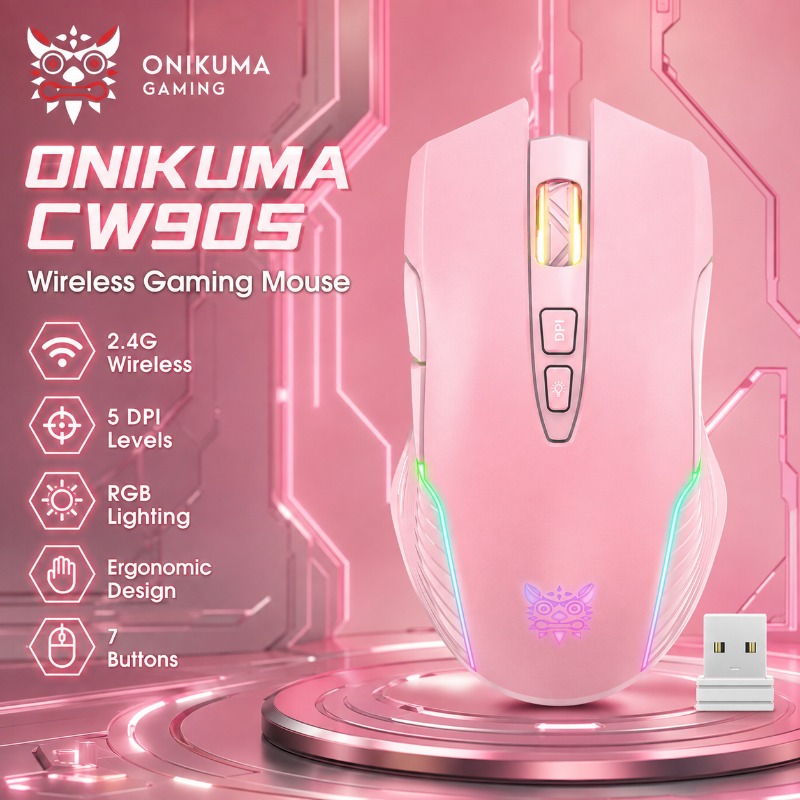 Pc Gaming X3D - Souris de jeu sans fil/filaire ONIKUMA