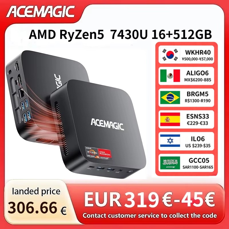 Pc Gaming Amd Ryzen 7 - ACEMAGIC AMD Ryzen 5 7430U Mini