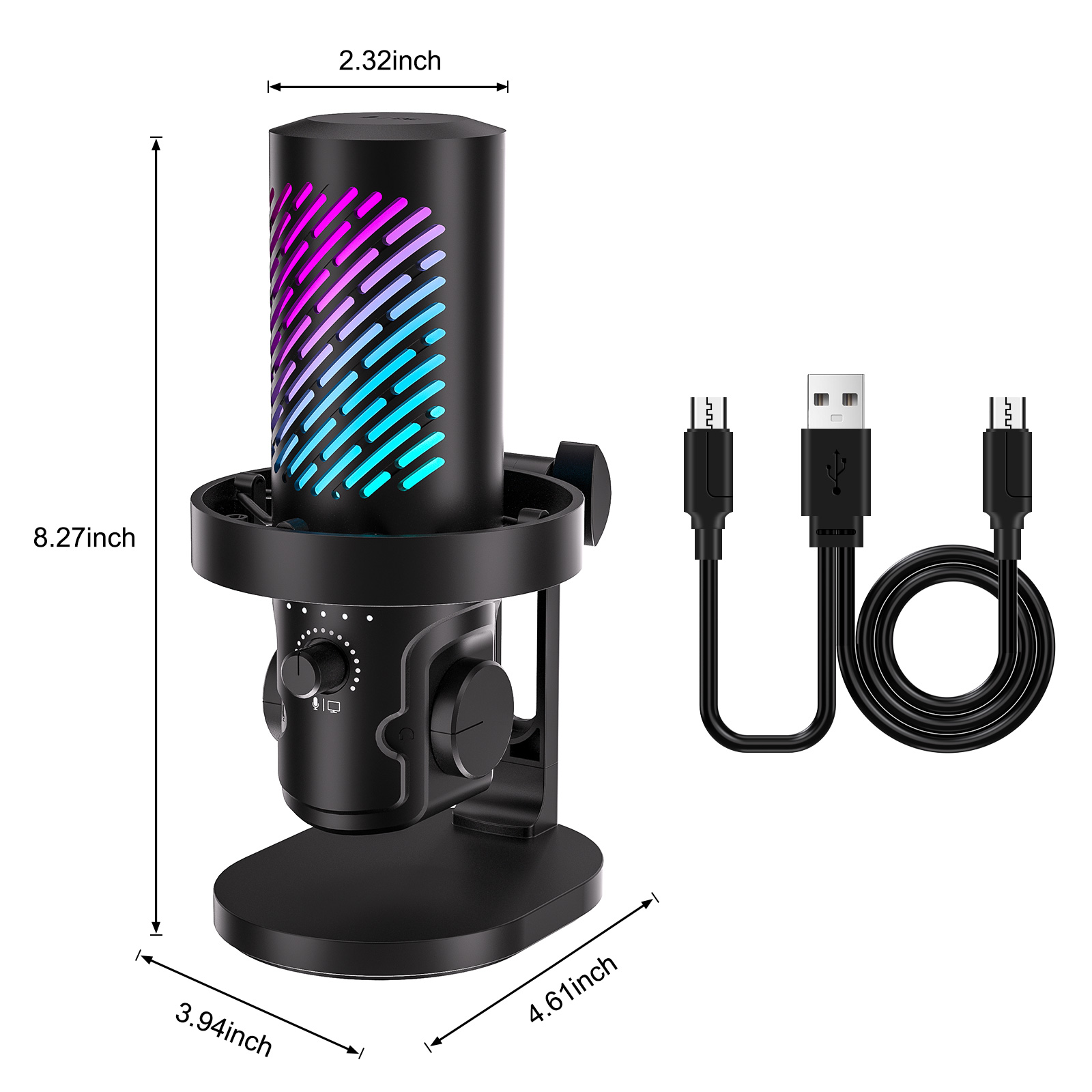 Pc Gaming Youtubers - Tenlamp CG1 RGB Microphone de streaming