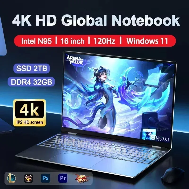 Pc Gaming Notebook - NOUVEAU Ordinateur portable Intel N95, écran