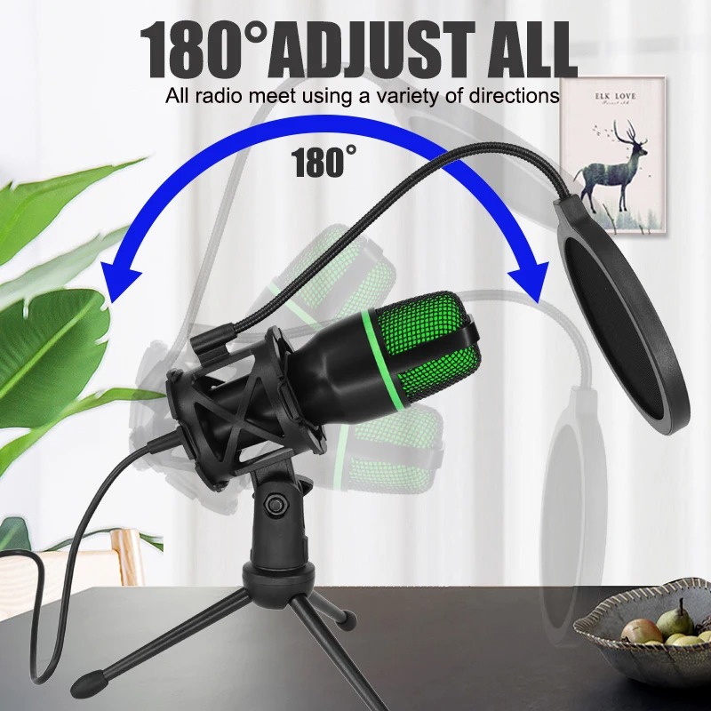 Pc Gaming Youtubers - Microphone à condensateur professionnel USB et