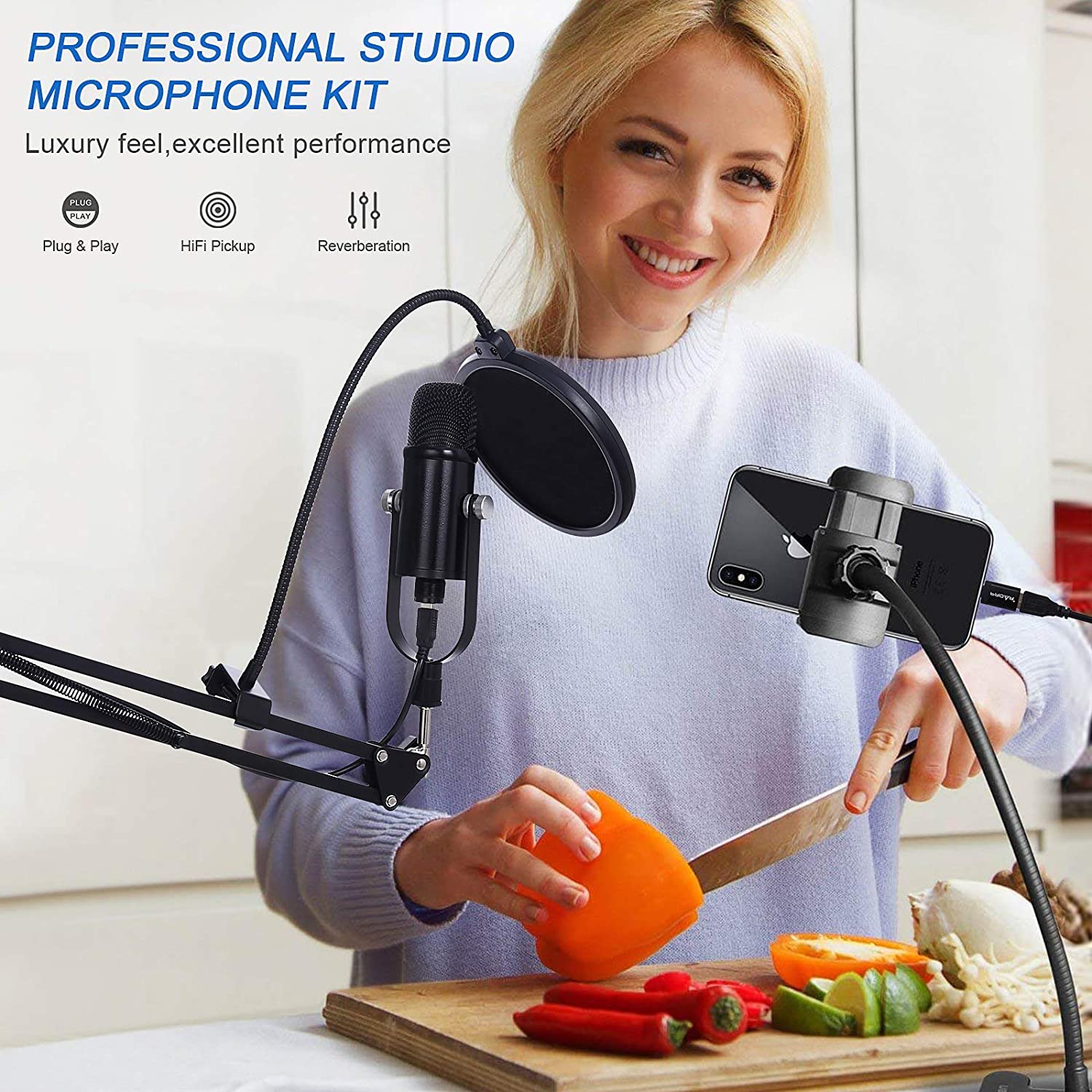 Microphone à condensateur USB  - Pc Gaming Youtubers avis et prix