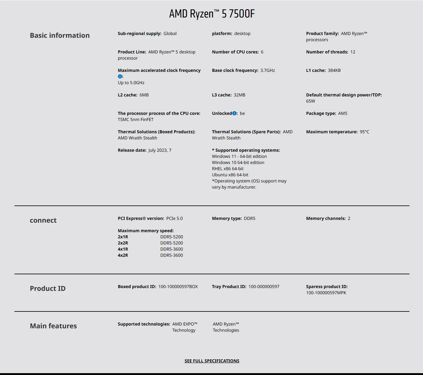 Processeur de jeu AMD Ryzen 5  - Pc Gaming Ryzen avis et prix