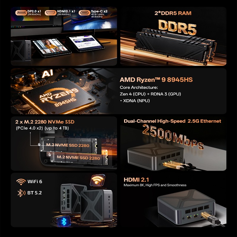 Mini PC de jeu haute performan - Pc Gaming Ryzen avis et prix