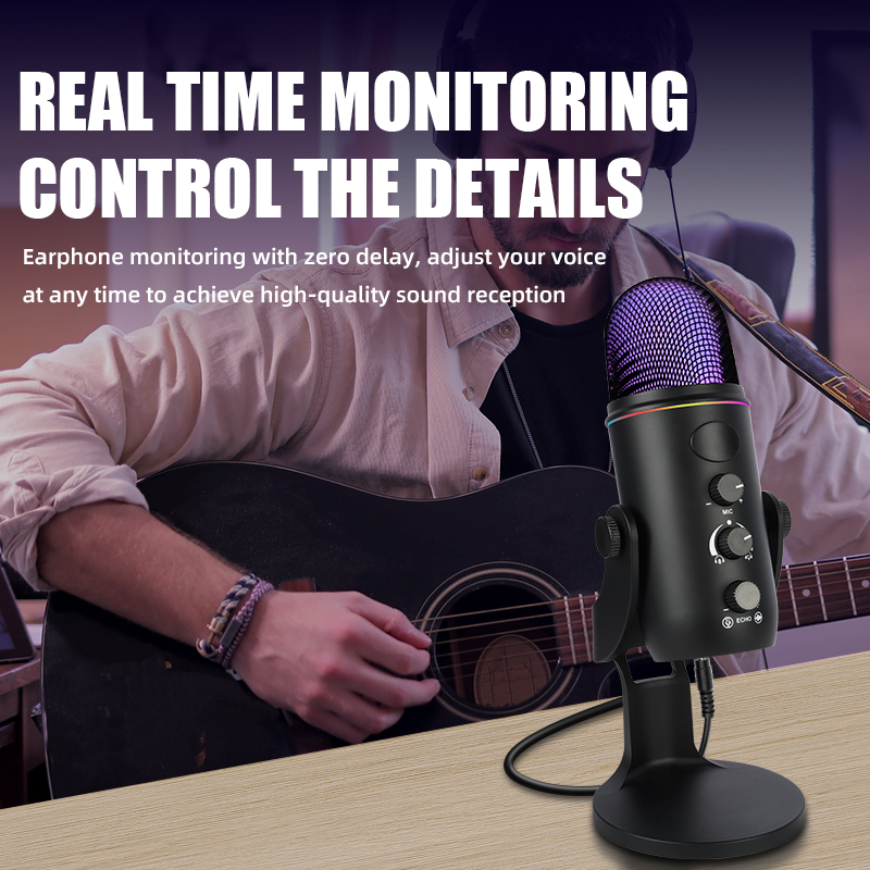 Microphone de jeu USB RGB, Con - Pc Gaming Youtubers avis et prix