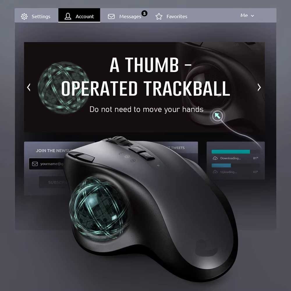 Jomaa Trackball souris Bluetoo - Pc Gaming X3D avis et prix