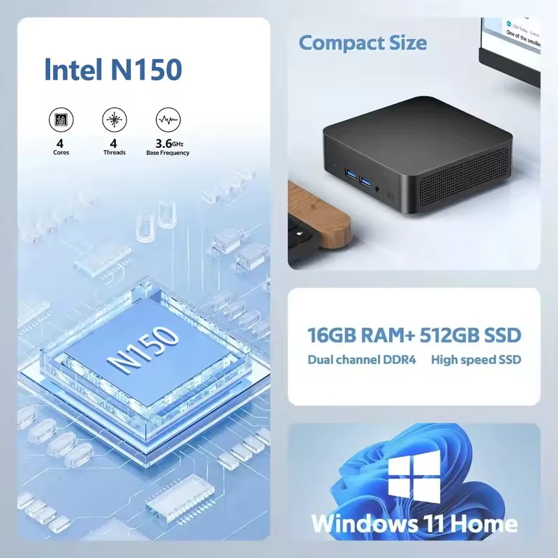 Mini PC portable Intel N150 20 - Pc Gaming Amd Ryzen 7 avis et prix